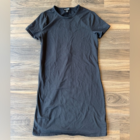 Athleta Essential Tee Dress Black Stretch Casual T-Shirt Dress sz S - Picture 1 of 6